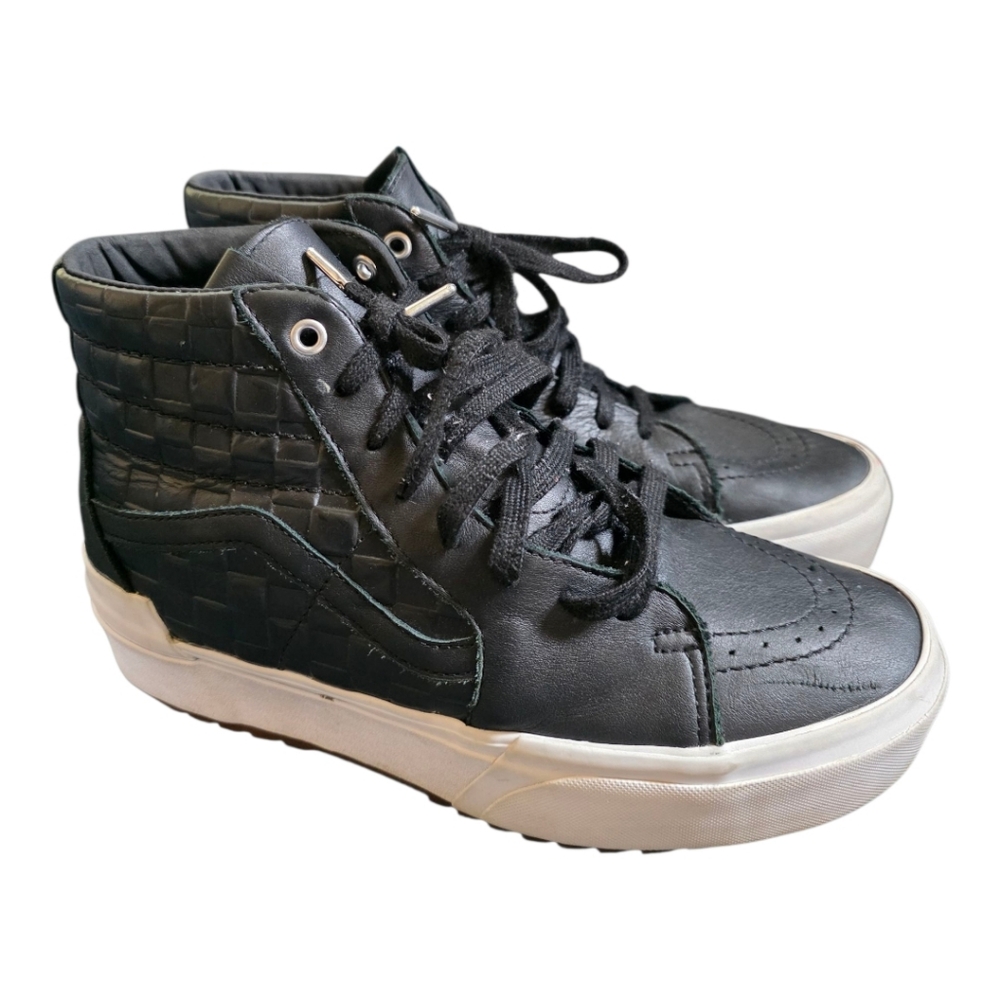 VANS Sk8-Hi Stacked (Emboss Check) “Black/True White” - Size 9‎ Men/10.5 Women